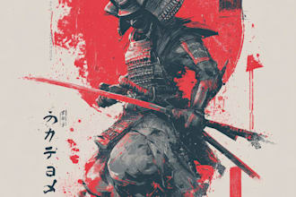 have a japanese t shirt illustration