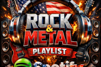 do spotify album promotion, rock metal playlist, rock metal music promotion
