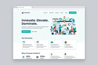 create modern landing page UI UX