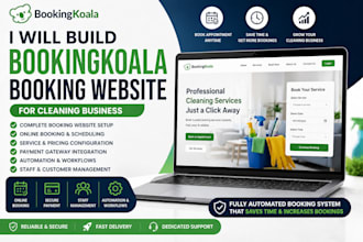build bookingkoala booking website for cleaning business