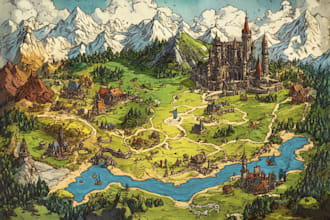 fantasy rpg dnd world map, battle map, campaign map