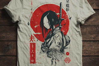 have a japanese t shirt illustration