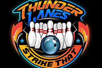 design awesome bowling logo with satisfaction guarantee