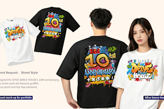 create print ready t shirt graphics design