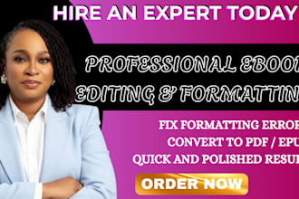 do advanced ebook formatting for KDP, epub, PDF