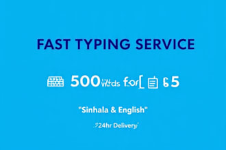 do fast sinhala and english typing from pdf to word
