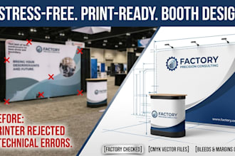 design printable trade show booth backdrop kiosks and fix print ready graphics