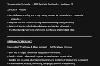 create a professional ats resume and CV design
