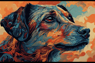make animal illustration into pop art