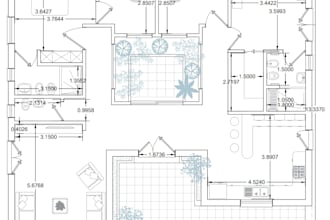 draw 2d floor plan and 3drenders and interior design