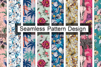 seamless pattern design for textile, fabric and fashion