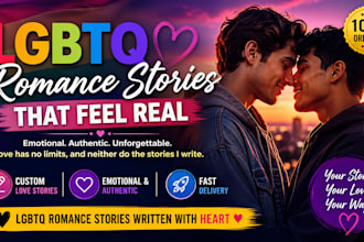 ghostwrite a lgbtq romance novel or short story professionally