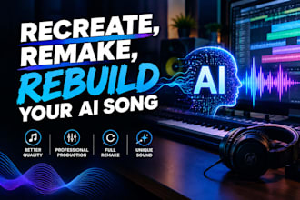 remake or recreate ai song into hq instrumental beat