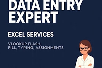 do excel data entry and vlookup