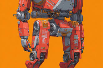 do anime style mecha robot illustrations