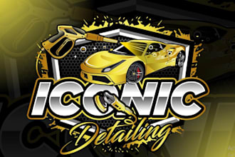 do custom truck detailing, auto detailing, car wash, car detailing logo