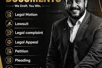 draft professional court documents, legal motions, petitions