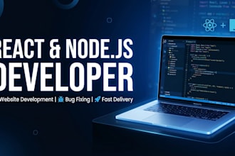 build a responsive react website or fix bug in node js api