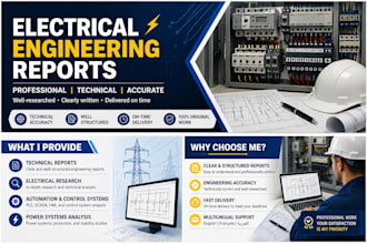 write professional electrical engineering research and technical reports