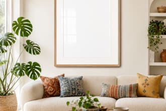 create wall art print on demand mockup image