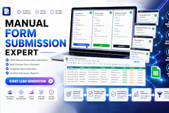 do manual form submission, lead generation, contact form outreach,web research