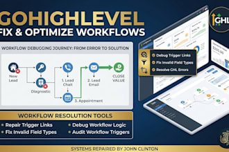 fix gohighlevel workflow automations, trigger links and ghl crm setup