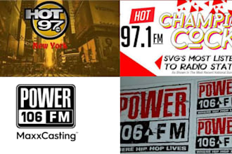broadcast and spin your song live on hot97and power106 radio stations