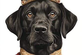 draw digital scribble pet portrait