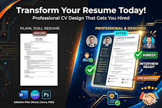 design an attractive resume or a professional CV design