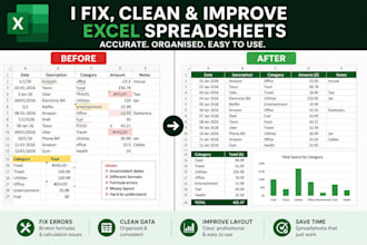 fix, clean and improve your excel spreadsheet