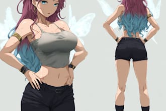 create commercial anime art of your preferred character