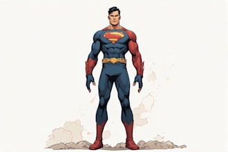 draw comic style character from your idea or sketch