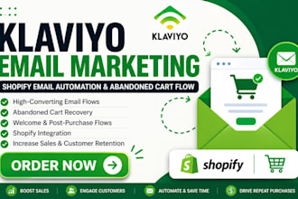 klaviyo email marketing, shopify email automation, abandoned cart flow store