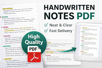 create clean handwritten notes PDF for study
