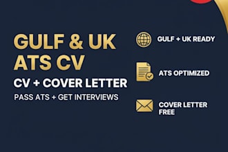 design an ats CV resume and cover letter for gulf UK jobs