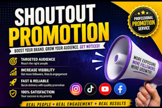 do powerful shoutout promotion for fast social media growth