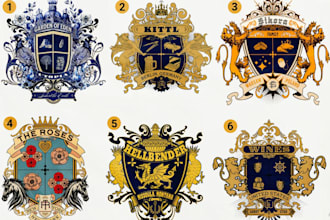 make custom coat of arms, family crest, bespoke heraldry logo