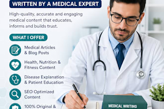 write medical blogs and articles as a medical professional