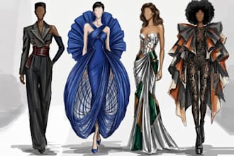 to illustrate your fashion designs, fashion illustration