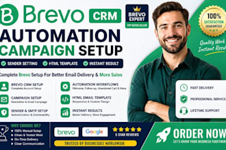 setup brevo crm automation campaign html template sender setting instant result
