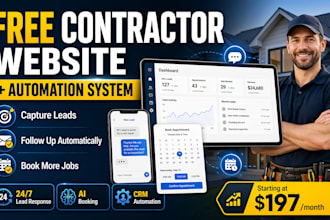 build a contractor website with CRM automation and ai booking system