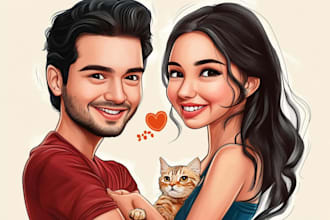 create anime style portrait or caricature character