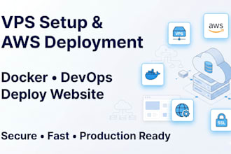 do vps setup, AWS deployment, docker devops and deploy website professionally