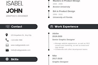 design cv or resume