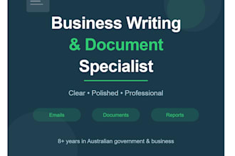 write and edit professional business documents and emails