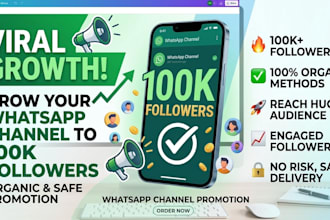 grow your whatsapp channel 50k followers whatsapp channel promotion