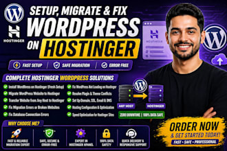 setup hostinger website migrate or fix wordpress website hostinger hosting
