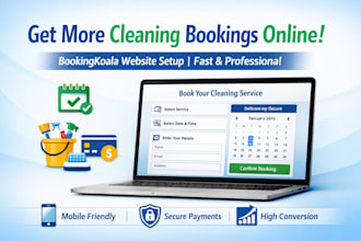 build a cleaning high converting booking koala website for your business