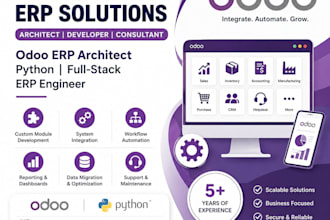develop customize and integrate odoo erp using python