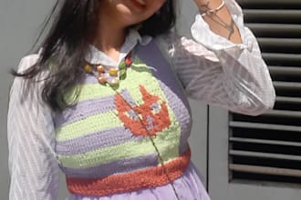 hand knit a vest in design of your choice